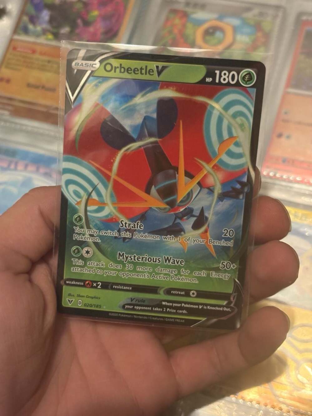 Pokemon Orbeetle V 020/185 Vivid Voltage Ultra Rare Card